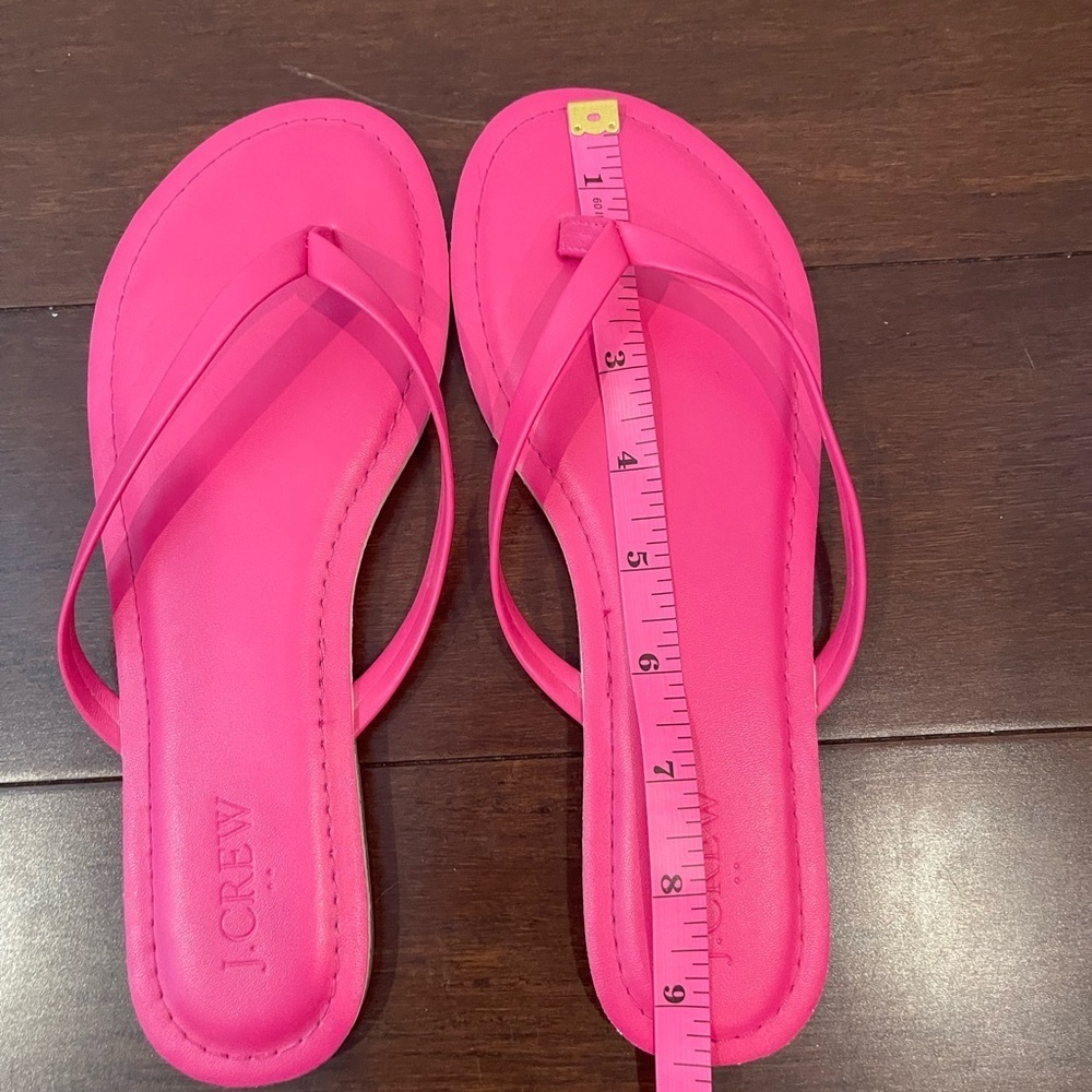 nwot j crew easy summer flip flops pink 7 - Picture 2 of 3